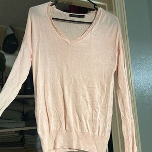 Peach colored light v neck sweater size small by the limited